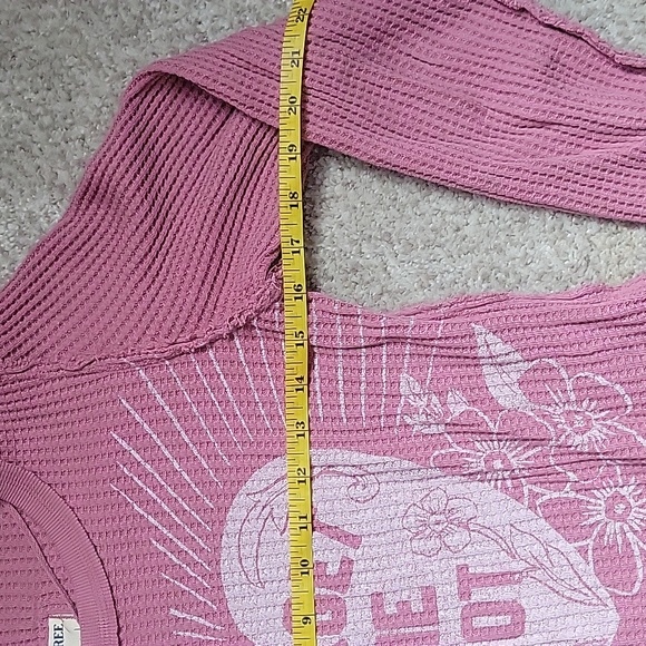 Free People forget me not long sleeve t-shirt in wine - Picture 6 of 7